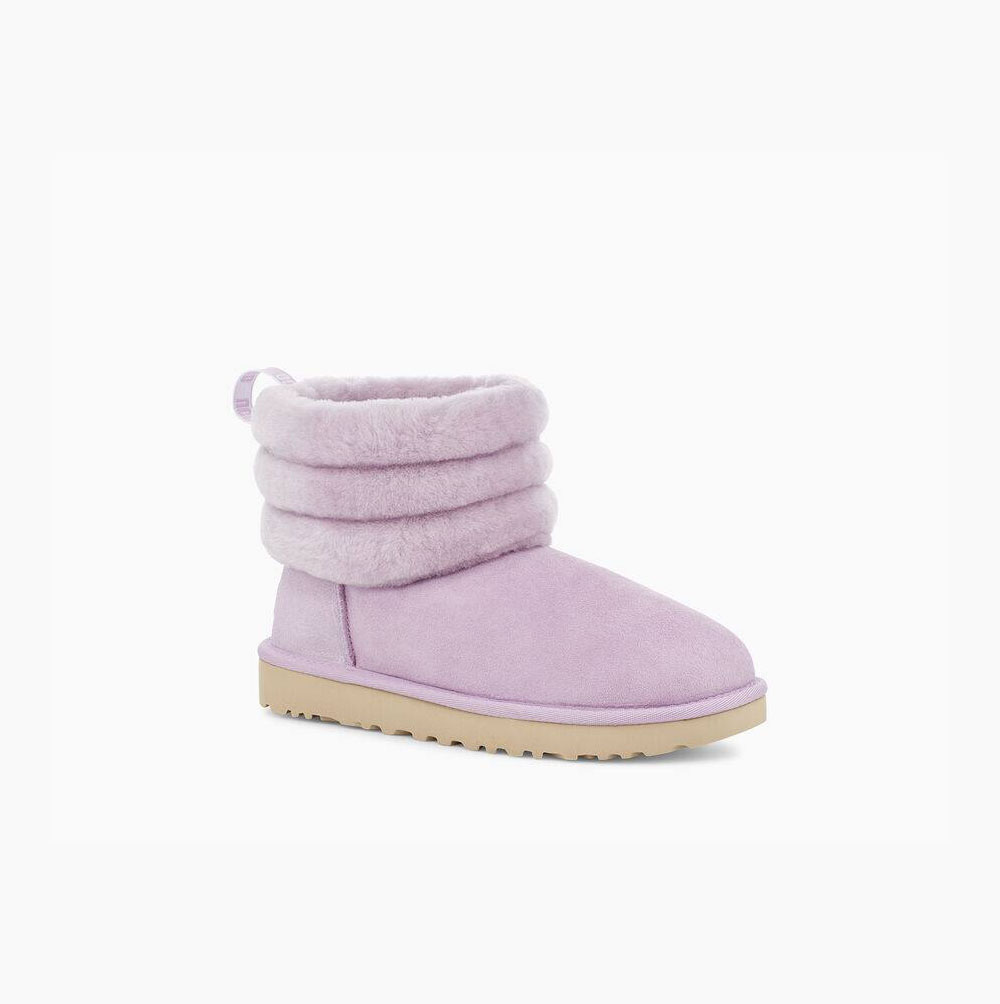 UGG Classic Mini Fluff Quilted - Boots Dame - Lyse Rosa (NO-K869)